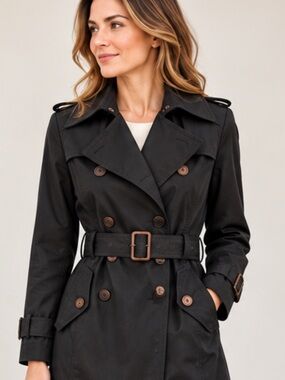 Banana Republic Black Trench size small